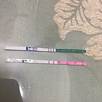 我这是怀上了嘛？刚测了两个。