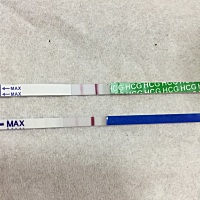 最近几天排卵试纸一直强阳，刚拿到早孕试纸迫不及待的测了，能确定是怀孕吗？还没到姨妈日，正常这两天来。