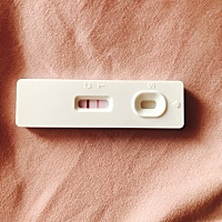 上个月26号来的大姨妈 今天24号测了一下 两条杠 是有小宝贝了吗