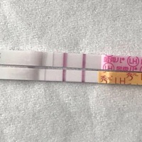 距离排卵期十天测到强阳，去医院验血没有怀孕，今天看见秀儿的早早孕意念灰，怎么回事呢？