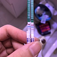 大家帮忙看看我这是不是怀孕 我是上个月23号来的大姨妈 到28号结束 今天算是推迟了3天 前五天还有昨天测...