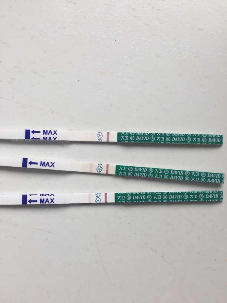 7月23号末次月经，我周期35天左右，应该在8月27，28来例假，今天9.1了，肚子隐隐作痛，烧心，我这是怀孕了吗？第一个是四天前测的，第二个是昨天，第三个是今天