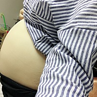 5个月的肚子，自己感觉过于大了，自己原本有些胖，有跟我一样的吗