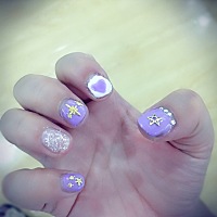 自己动手做的指甲、好看嘛😂😂