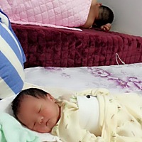 自从有了这个小家伙老公就可怜了，天天睡飘窗😄