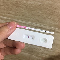 早上起床用试纸和验孕棒验了，两个都是两根线！有一条很浅！上次月经8月19号，还没到经期！这能确定怀孕...