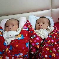 愿两个宝贝健康成长