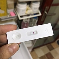 例假推迟两天 早上试了 一深一浅 是有了吗？有经验的妈妈帮看看