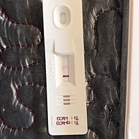 我是上个月9月14号来的月经，这是我今天10月8号中午测的，最近觉得胸胀，以前没有过，所以才测的，这是...