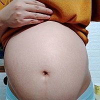 5个月的肚子是不是有点大呀，长了12斤了