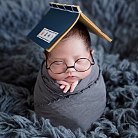 小小读书郎 出生12天宝宝上门拍摄