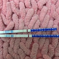 这是怀了吗？10.6来姨妈，今晚测的结果，上面是第一次测！为撒第二根这么淡