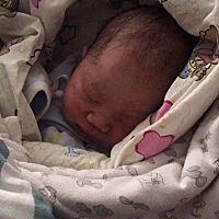 预产期当天出生，顺产六斤女宝。
