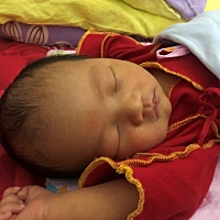 报喜啦，男宝，7斤，顺产，侧切，怀孕时候，胎囊是圆形，所以看胎囊不准（我朋友是长条形却生的女孩）。...