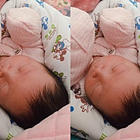 宝宝今天去采足底血了    心疼