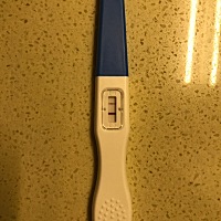 今天早晨测的，不知道是不是，希望好孕♥️