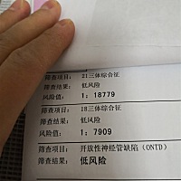 我朋友的唐筛结果，啊有问题