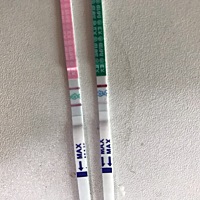 左边是排卵试纸，右边是早早孕试纸，上次月经是11月6号，一般都是推迟两天，现在推迟了6天了，这样是怀...