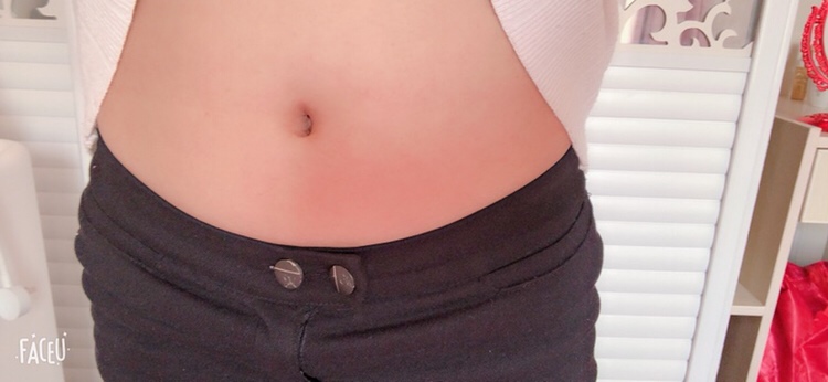 今天刚测了一深一浅，平坦的小腹以后没有了