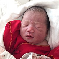 报喜 二宝甜甜🐣喽 ！母女平安 7斤 无侧切无撕裂 超快顺产 2点开始阵痛3点半就生了