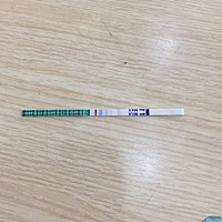 前几天测了还是一条线今天一深一浅是不是怀孕了如果是的话 可是之前我一直在抽烟   叶酸也有在吃 不...