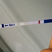 帮我看看这是有了吗？ 刚测得不太明显 一般8.9.10号才来姨妈的