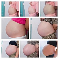 十个月的孕肚，和一路飙升的体重，现在宝贝刚满月，一切安好。