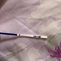 月经推迟了六天，以前都很准时，最多推迟一天，中午回来拿早孕试纸测试的