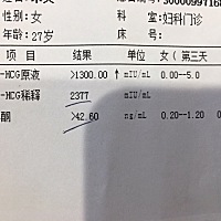 官宣～ 懂得姐妹帮我看看数值！ 医生说时间短不能确认宫内宫外，还是有点不放心～