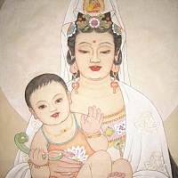 送子观音，请二胎赐我个健康的男宝在我腹中吧！感谢你