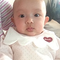 二宝贝今天三个月了！越来越听话省事了！晚上只醒两次固定的时间，白天宝宝知道把尿，一有尿就吭叽，特...