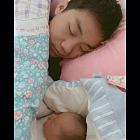 ❣️父与子 感觉我老公跟我一起坐月子😂