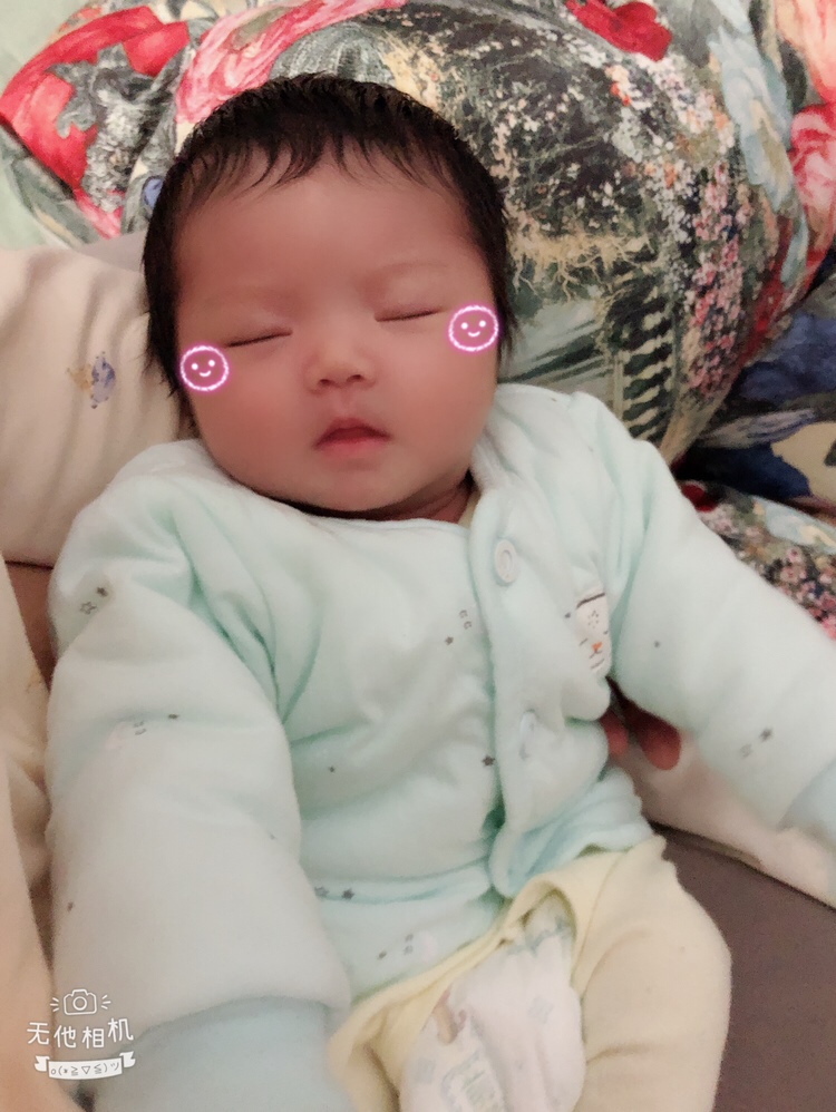 还有三天满月了，愿你以后健康快乐成长，麻麻爱你😘