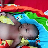 宝贝，你要在医生阿姨那里乖乖的，并且努力的快快好起来，这样麻麻才能去接你回家，宝贝加油哦！麻麻爱你！