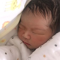 1月24日顺利产下6斤6两男宝贝，接健康男宝好运