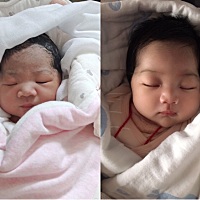 宝贝变化好大好快 出生到现在才23天❤️❤️