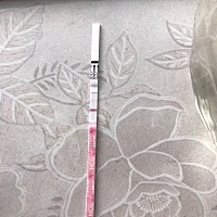 1月14号排卵同房，明天28号就要来姨妈来，今天27号没忍住测试一下，好像有粉印，是怀孕了吗？中午吃完饭...