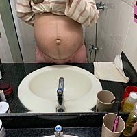 37周～我这肚子是不是太大了………涨得好难受，每天都经痛