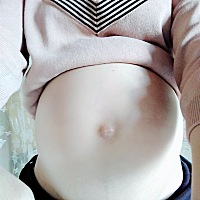 35周 的肚子，看到我的人都说肚子小