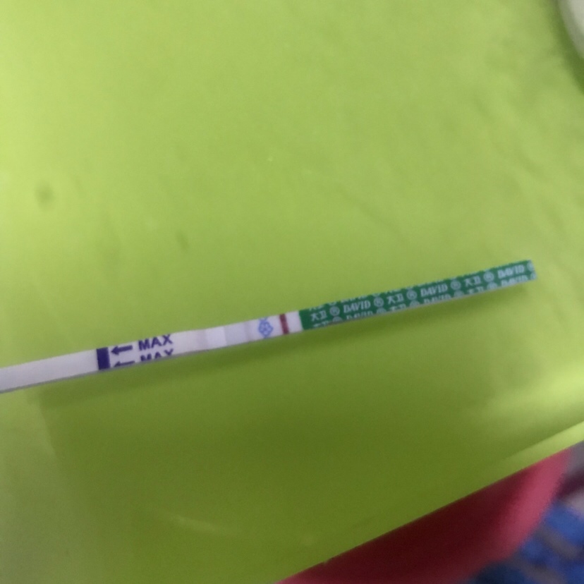 2.4号 月经期 今天测试结果 不知道这样是不是怀孕 有一条浅浅和深色的