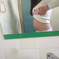 七个月的肚子，大么？