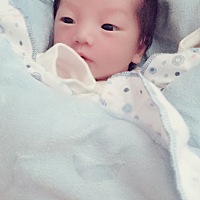 半个月了，注定的单眼皮，41周5.3斤的小不点