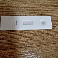 今天早上刚测的，其实还有三天就来月经了 这个是5分钟的时候 这个是14分钟的时候