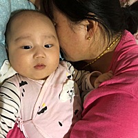 当初肚子里的，长这么大了