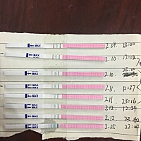 排卵试纸强阳转弱3天后颜色又加强了，怎么回事？有人有这种情况吗？