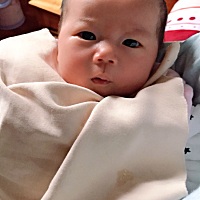 宝宝出生34天了。愿宝贝健康成长。