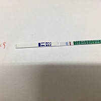 今晚尝试早孕试纸检测了一下，大白板，好桑心