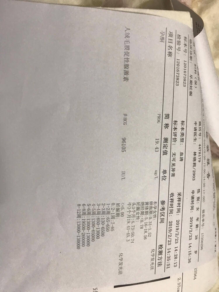 孕六周这个数值可以吗！
我问医生孕酮是否偏低，他说没关系