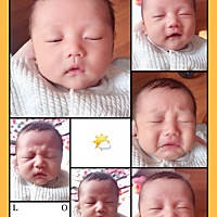 昨天拍的，27天的男宝，我们快满月啦……宝贝身上没有胎记，我怀孕🤰饮料喝雪糕还吃，颜色深的东西也...