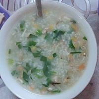 鲍鱼蔬菜粥……附肚肚一张👀